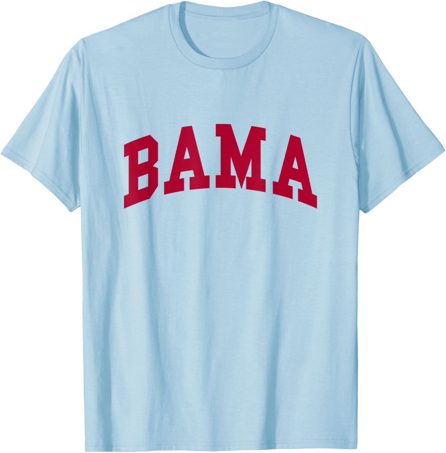 Graphic Apparel Co. - ALABAMA - Adults - White - Small - Short Sleeve - Classic Fit - Modern - Classic T-Shirt - T-Shirt | Light Blue
