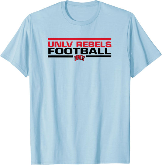 UNLV Rebels Football Tackle White Officially Licensed T-Shirt - T-Shirt | Light Blue