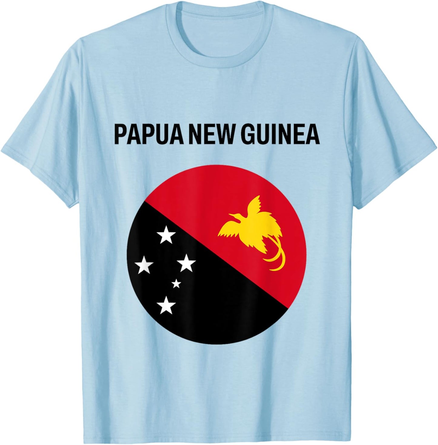 Papua New Guinea Flag Modern T-Shirt - T-Shirt | Light Blue