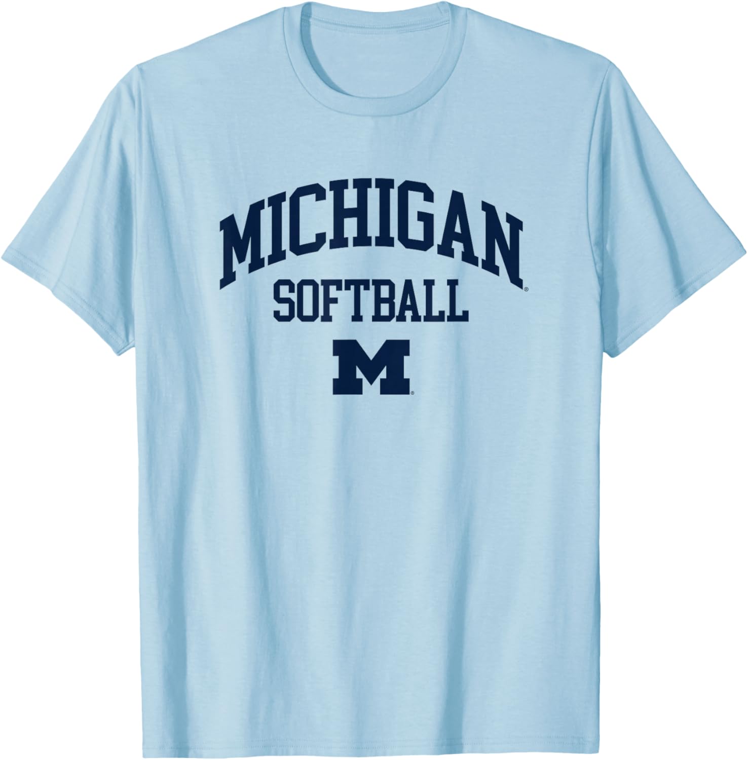 University of Michigan Wolverines Softball T-Shirt - T-Shirt | Light Blue