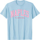 Naples Florida Retro Preppy Throwback Pink Girls Souvenir T-Shirt - T-Shirt | Light Blue