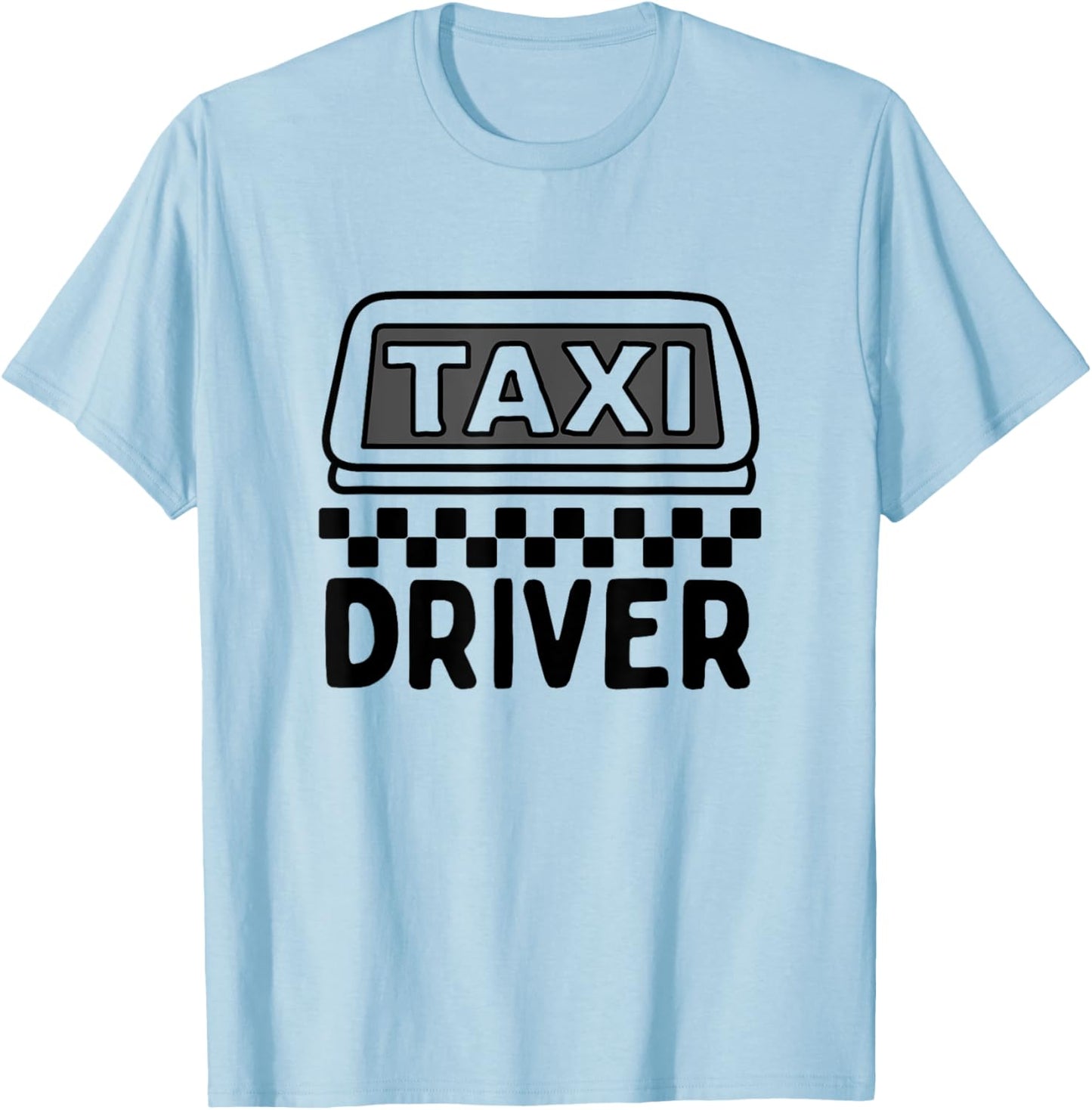 Yellow Taxi Costume Halloween Taxi Driving Funny Taxi Driver T-Shirt - T-Shirt | Light Blue