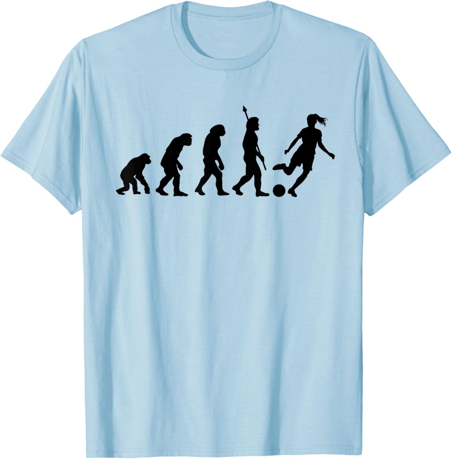 Soccer Evolution Play Like a Girl T-Shirt - T-Shirt | Light Blue