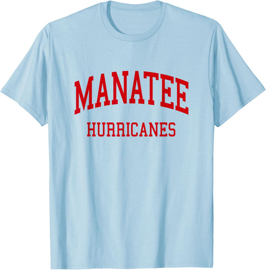 Manatee High School HS Bradenton FL Retro T-Shirt - T-Shirt | Light Blue