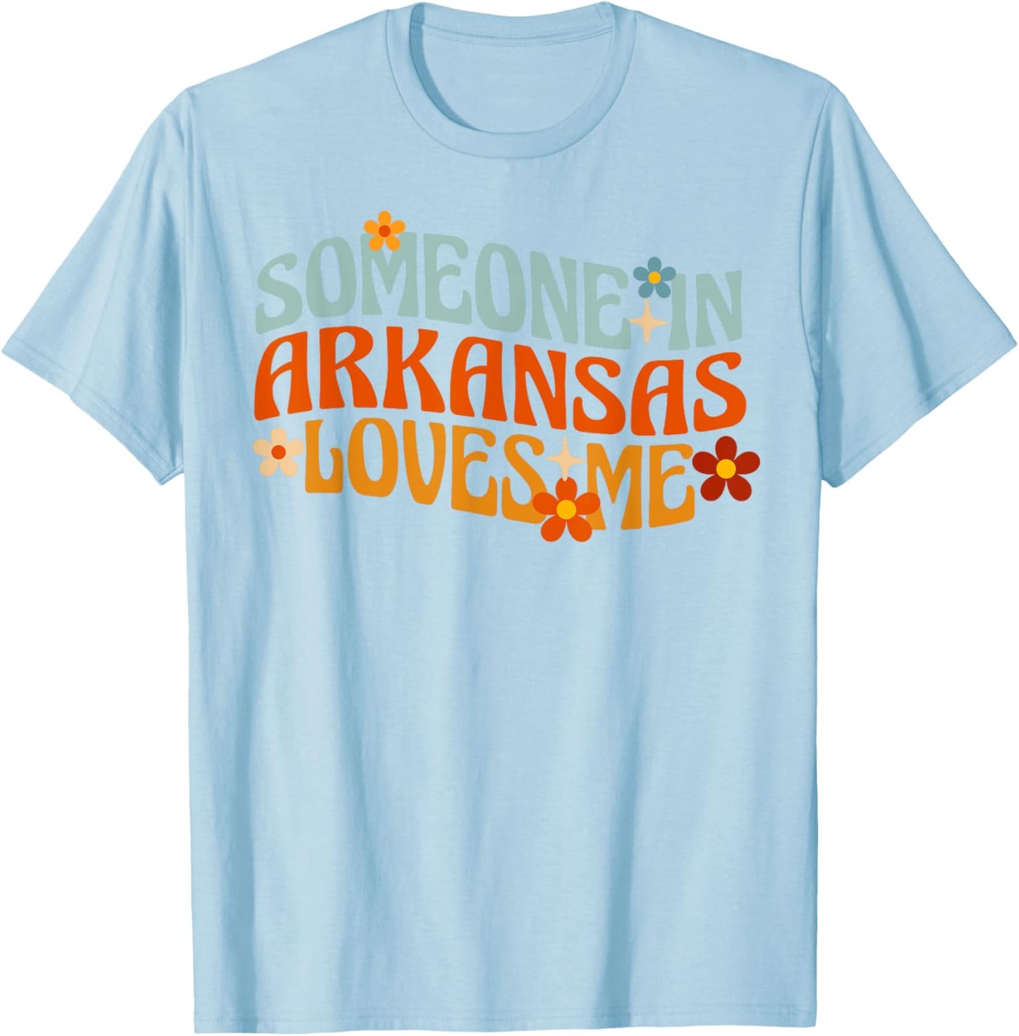 Someone In Arkansas Loves Me Natural State T-Shirt - T-Shirt | Light Blue