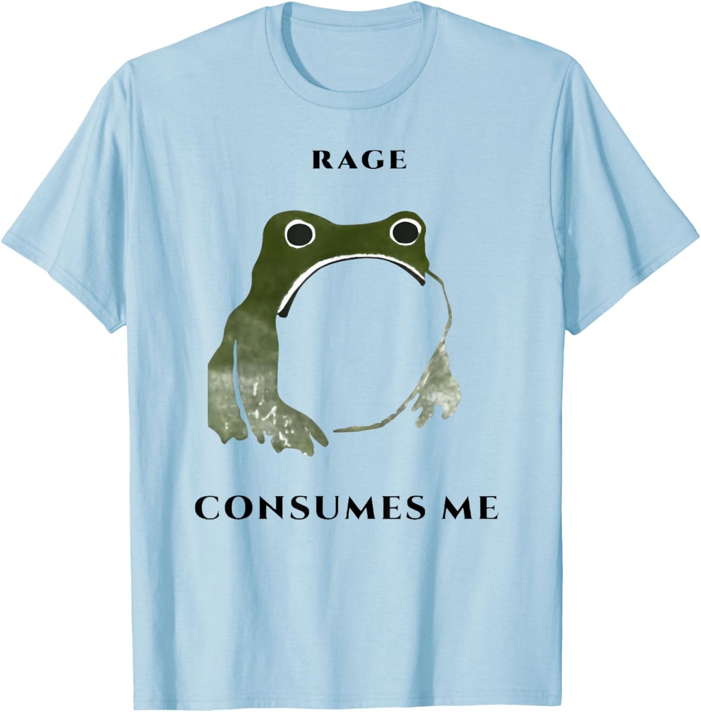 Rage Consumes Me Frog T-Shirt - T-Shirt | Light Blue