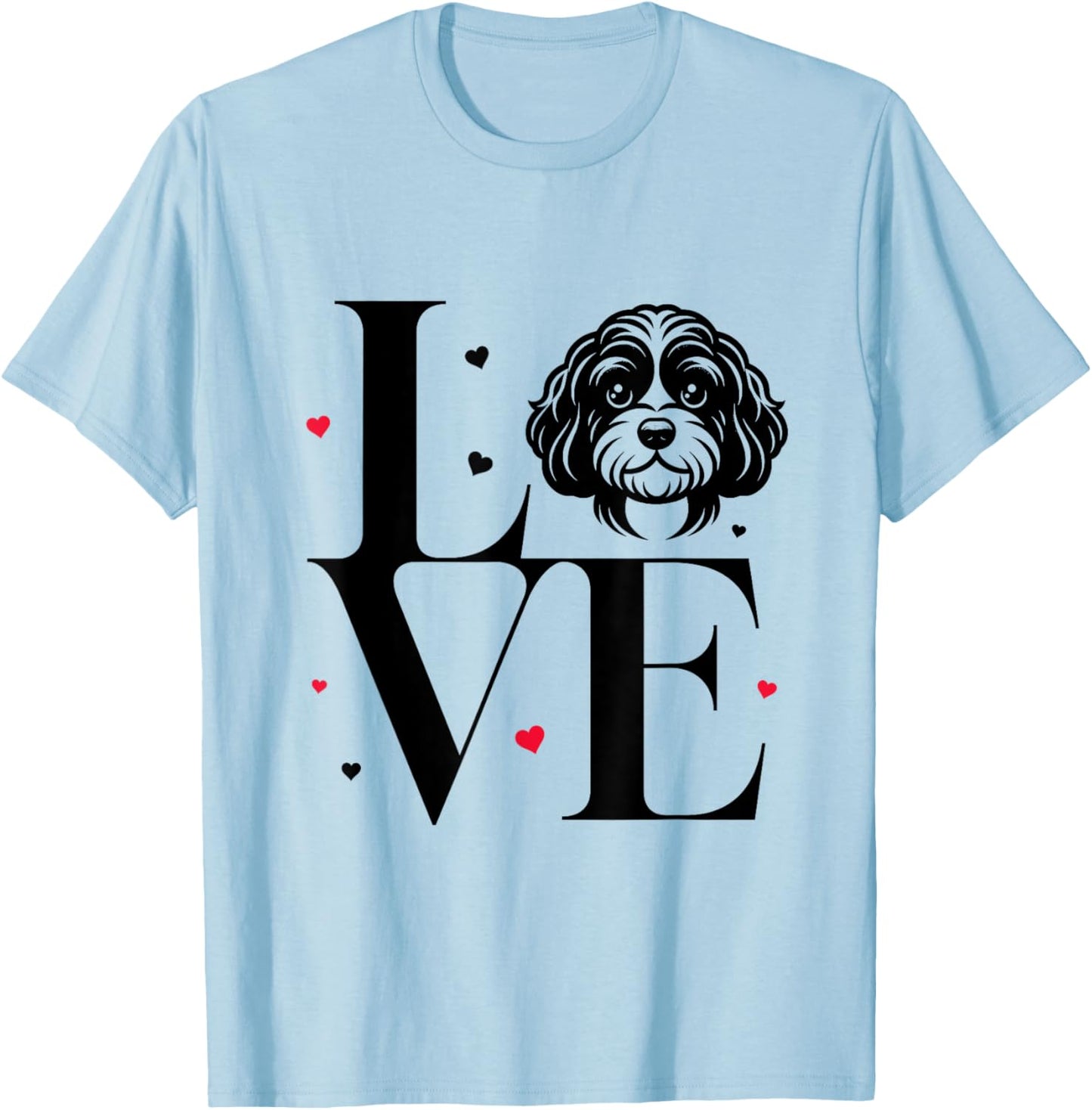 I Love My Cavapoo Dog Mom Dad Valentine's Day Women Girls Kids T-Shirt - T-Shirt | Light Blue