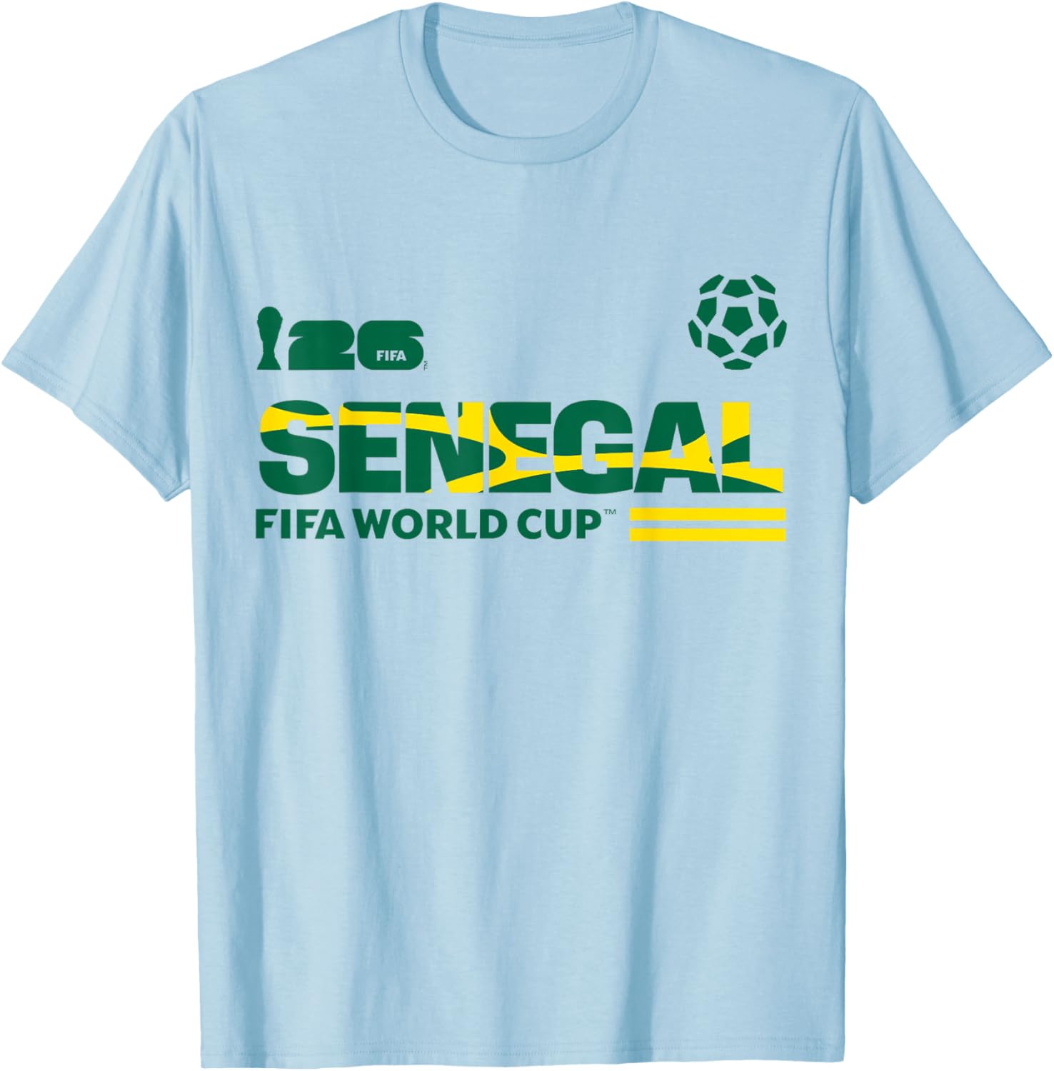 FIFA World CUP26 Qualifier Senegal T-Shirt - T-Shirt | Light Blue