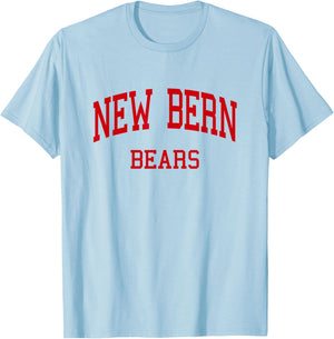 New Bern High School HS New Bern NC Retro T-Shirt - T-Shirt | Light Blue
