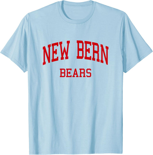 New Bern High School HS New Bern NC Retro T-Shirt - T-Shirt | Light Blue