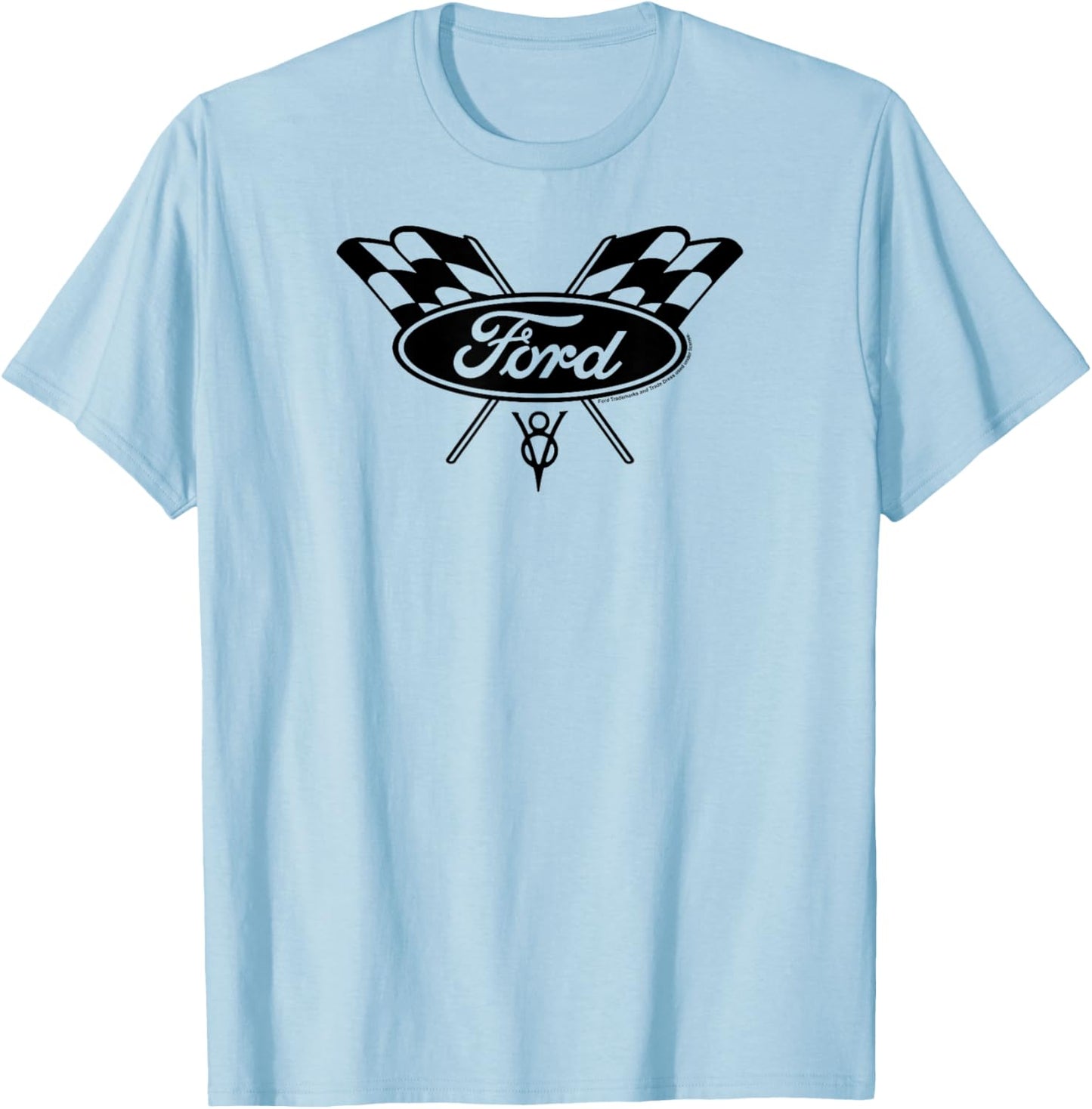 Ford Checker Ford Logo T-Shirt - T-Shirt | Light Blue
