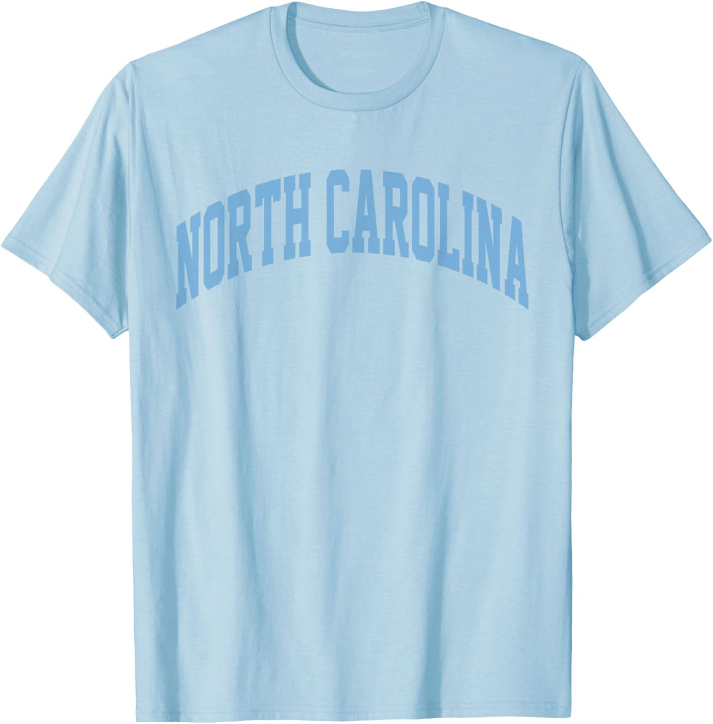 Retro North Carolina Blue Souvenir Simple North Carolina T-Shirt - T-Shirt | Light Blue