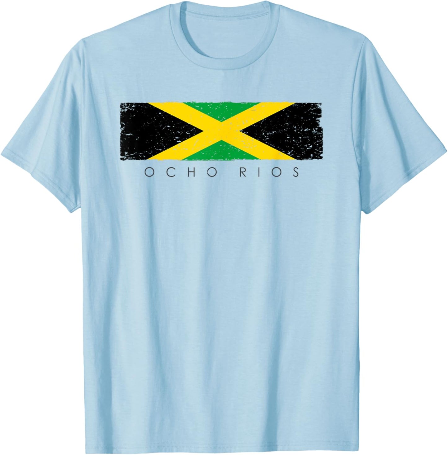 Vintage Ocho Rios Jamaica Vacation | Jamaica Lover T-Shirt - T-Shirt | Light Blue
