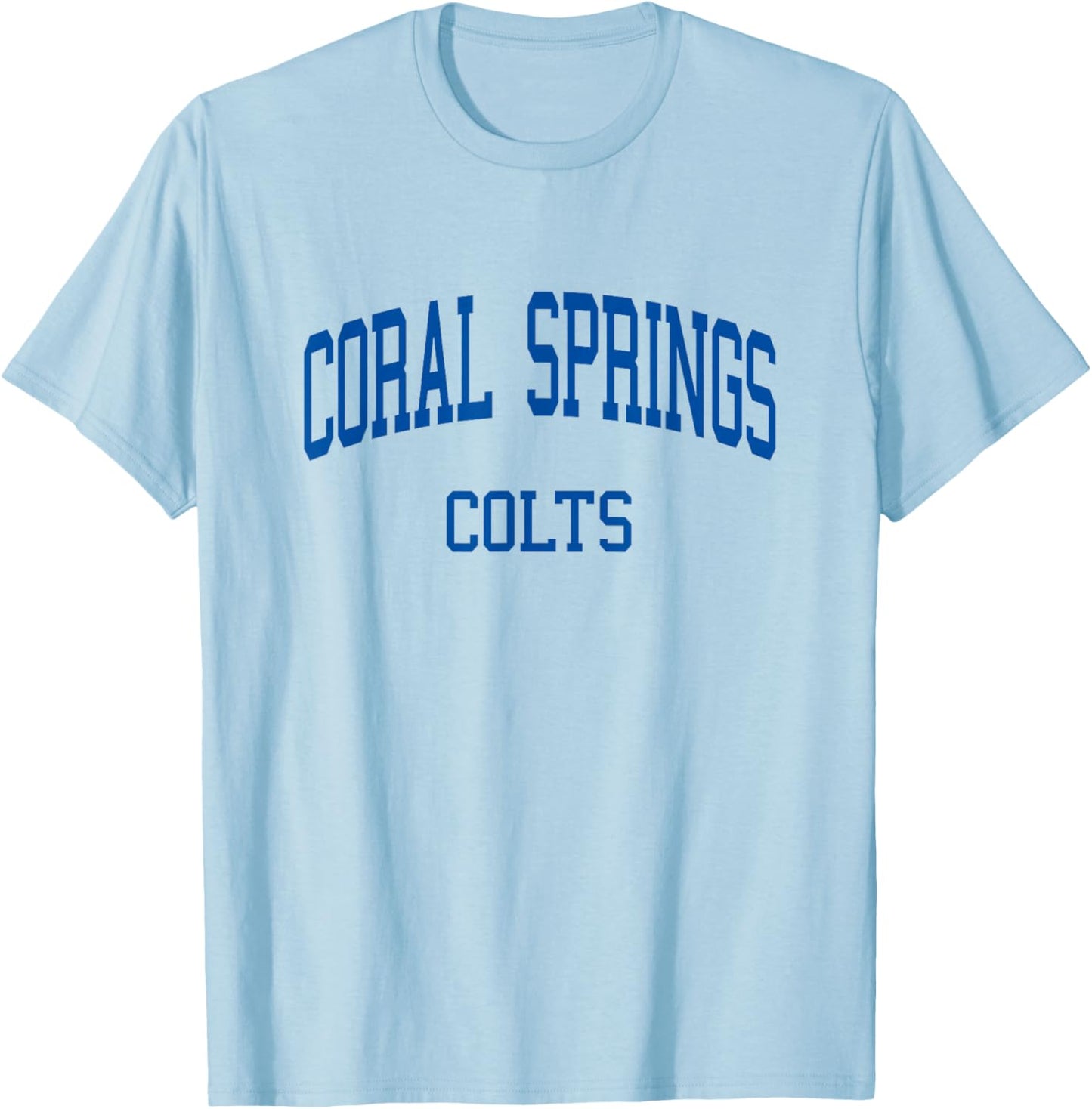 Coral Springs High School HS Coral Springs FL Retro T-Shirt - T-Shirt | Light Blue