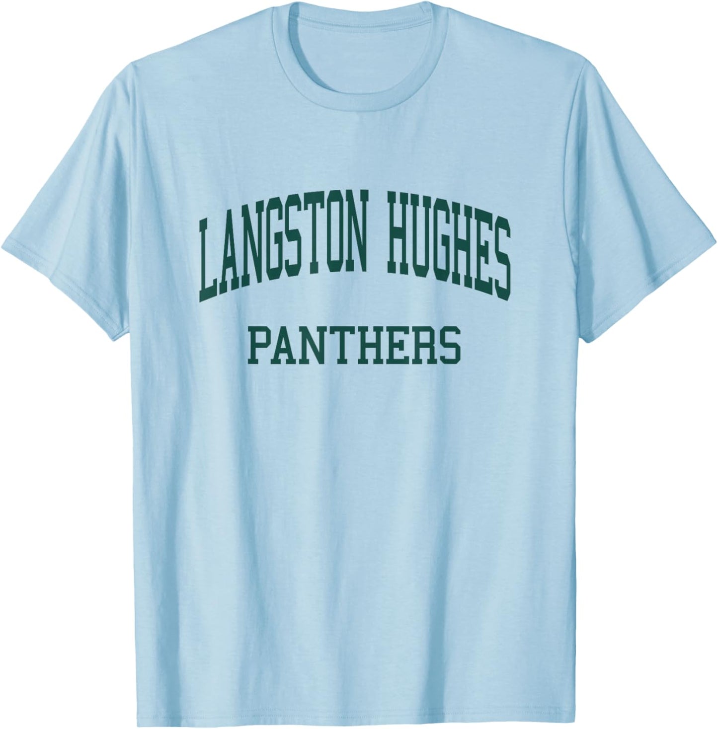 Langston Hughes High School HS Fairburn GA Retro T-Shirt - T-Shirt | Light Blue