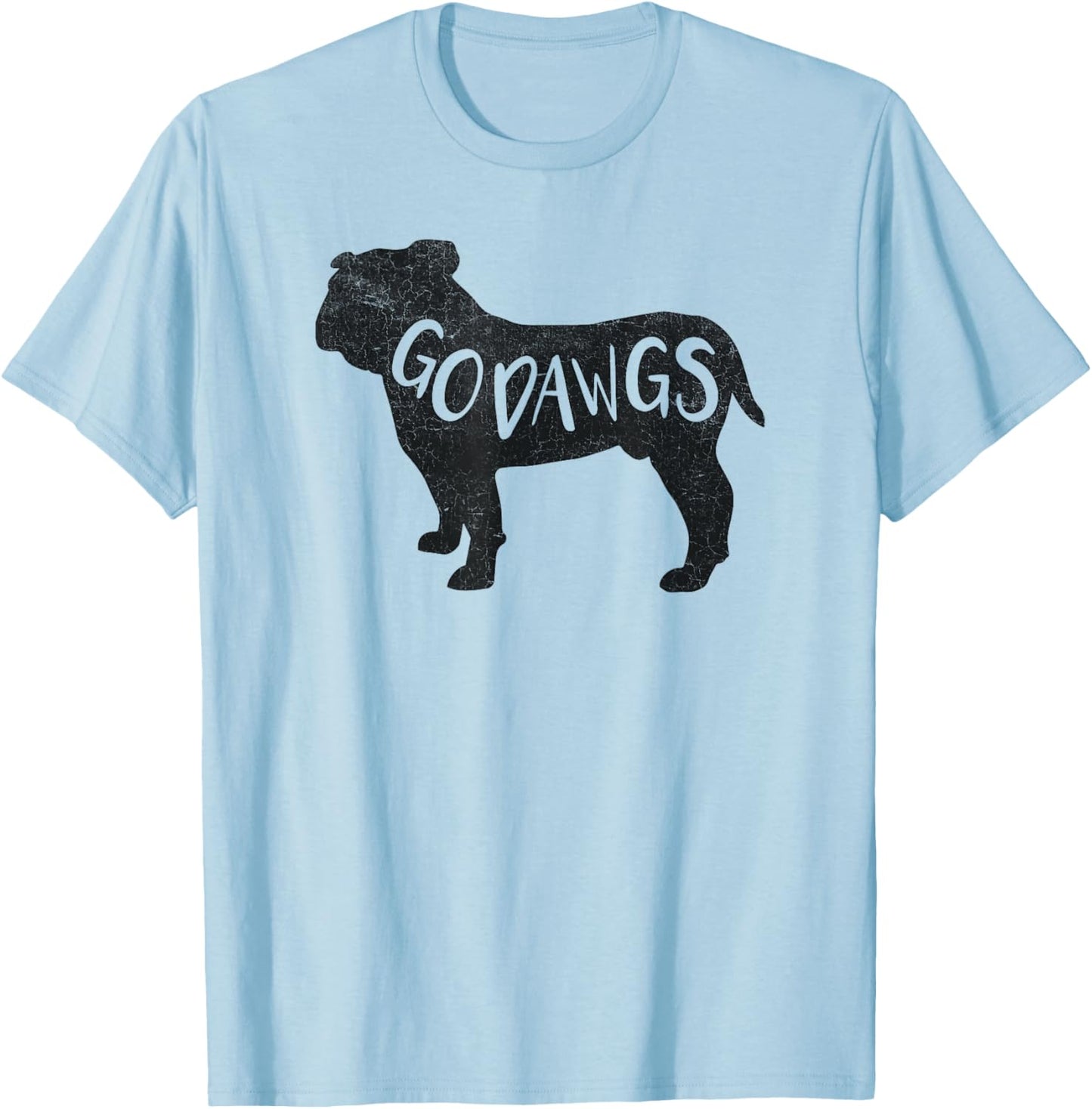 Go Dawgs Funny Bulldogs T-Shirt - T-Shirt | Light Blue