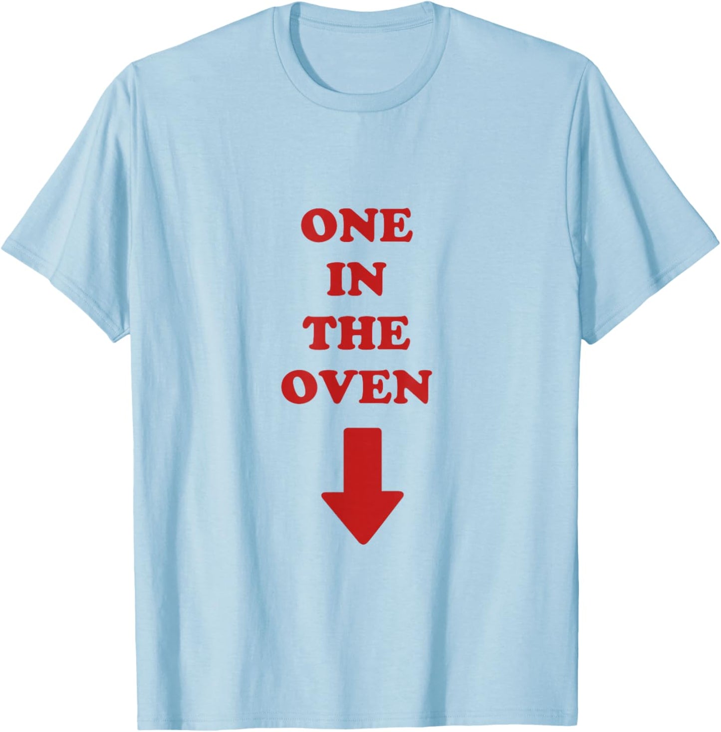 One in the Oven Pregnant Expecting Mother Police Academy T-Shirt - T-Shirt | Light Blue