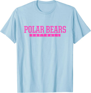 North Polar Bears Softball HS T-Shirt - T-Shirt | Light Blue