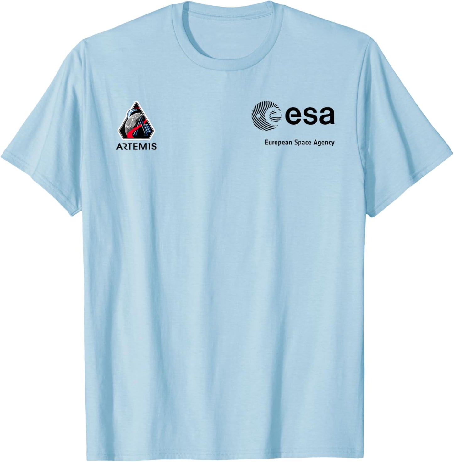 ESA Artemis II Mission Patch T-Shirt - T-Shirt | Light Blue
