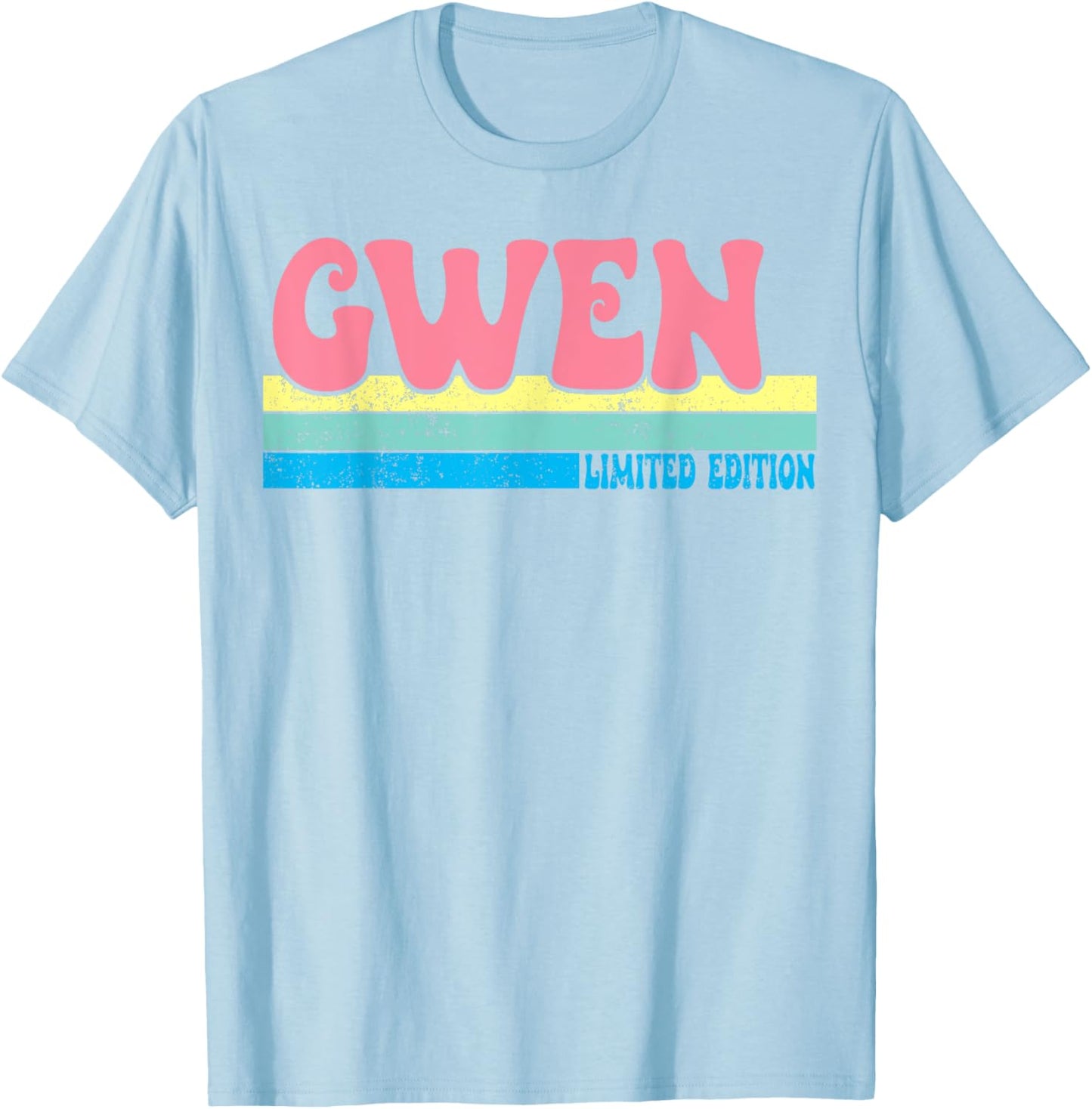 GWEN Name Personalized Cute Idea Groovy Women GWEN T-Shirt - T-Shirt | Light Blue