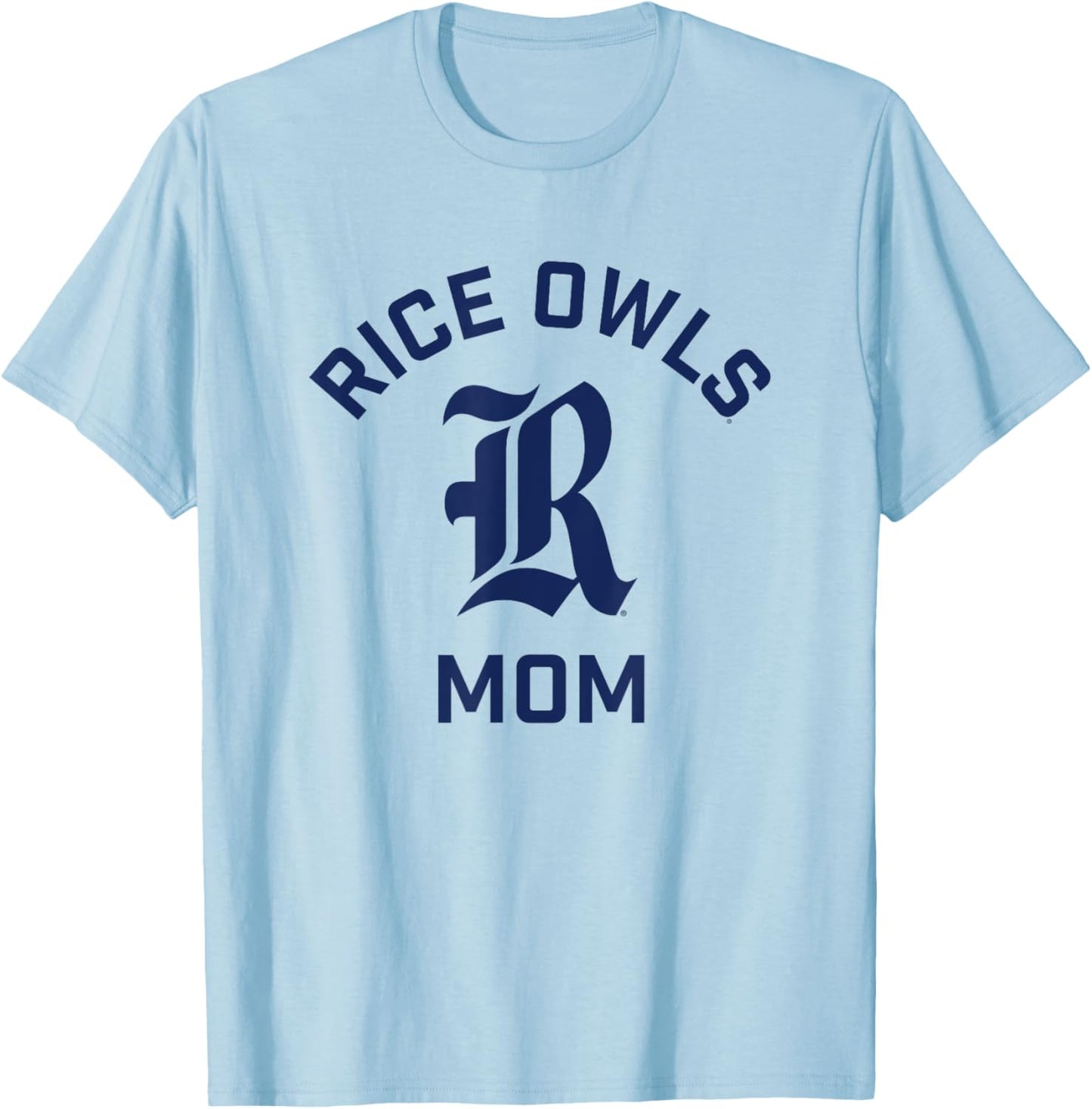 Rice University Owls Arched Mom T-Shirt - T-Shirt | Light Blue