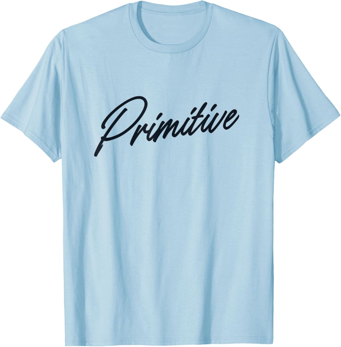 Primitive Handwritten Urban Design - Bold Aesthetic Wear T-Shirt - T-Shirt | Light Blue