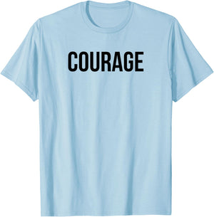 Courage Power Words Positive Affirmations Trendy I Live Life T-Shirt - T-Shirt | Light Blue