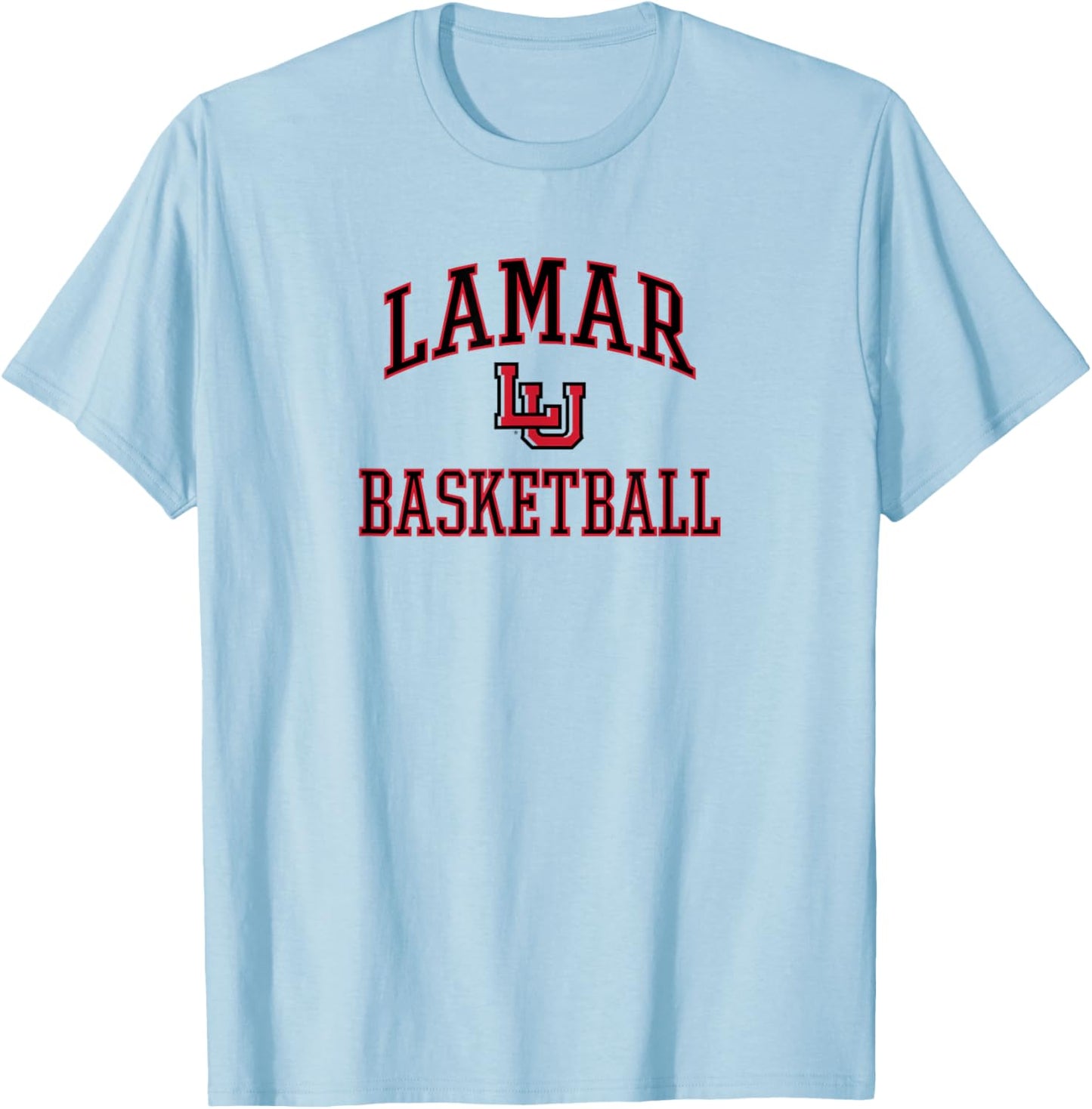 Lamar Cardinals Basketball Screen White Officially Licensed T-Shirt - T-Shirt | Light Blue