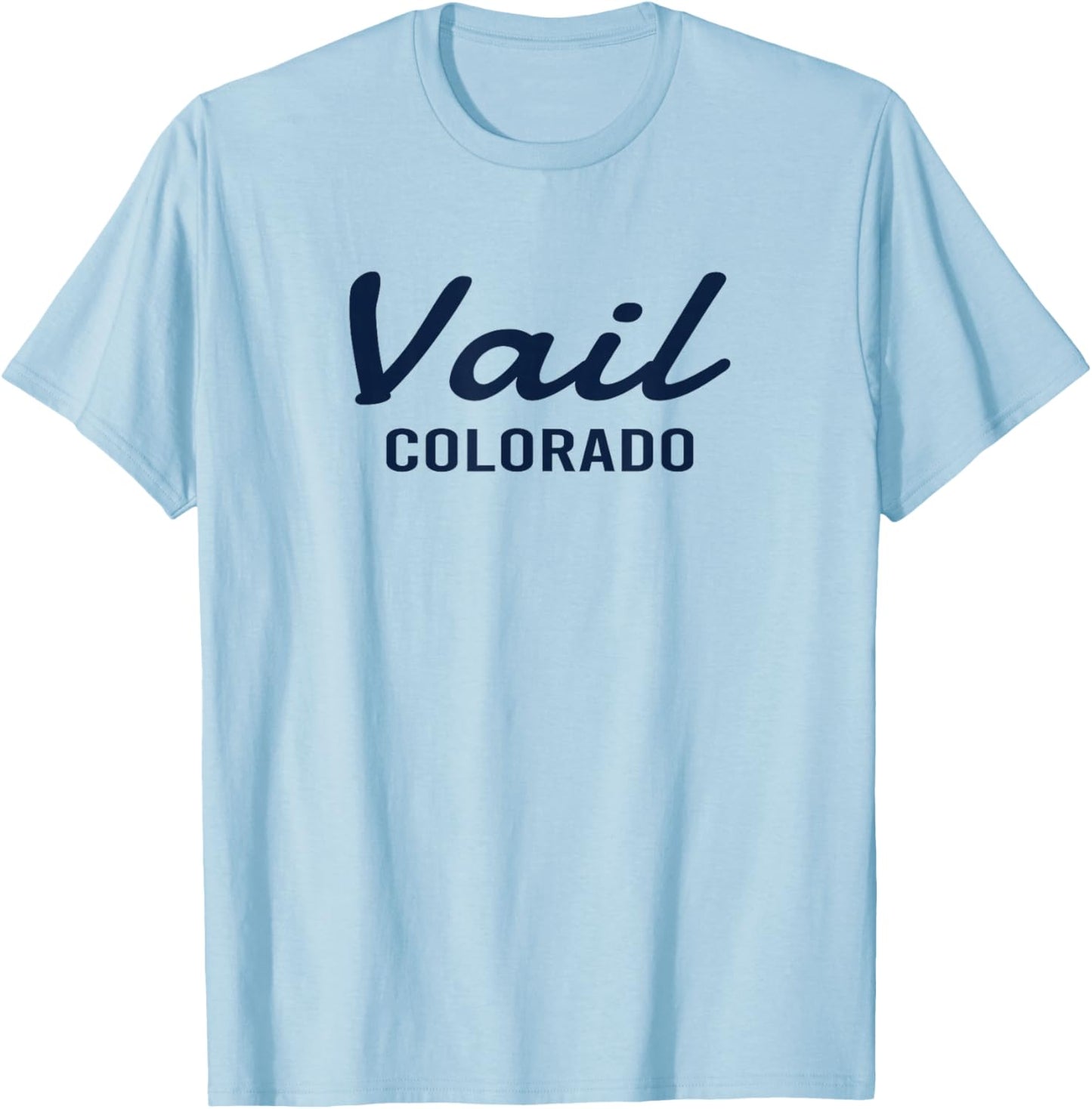 Vail - Colorado - Throwback Design - Classic T-Shirt - T-Shirt | Light Blue