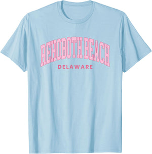 Rehoboth Beach Delaware Retro Preppy Throwback Girls T-Shirt - T-Shirt | Light Blue