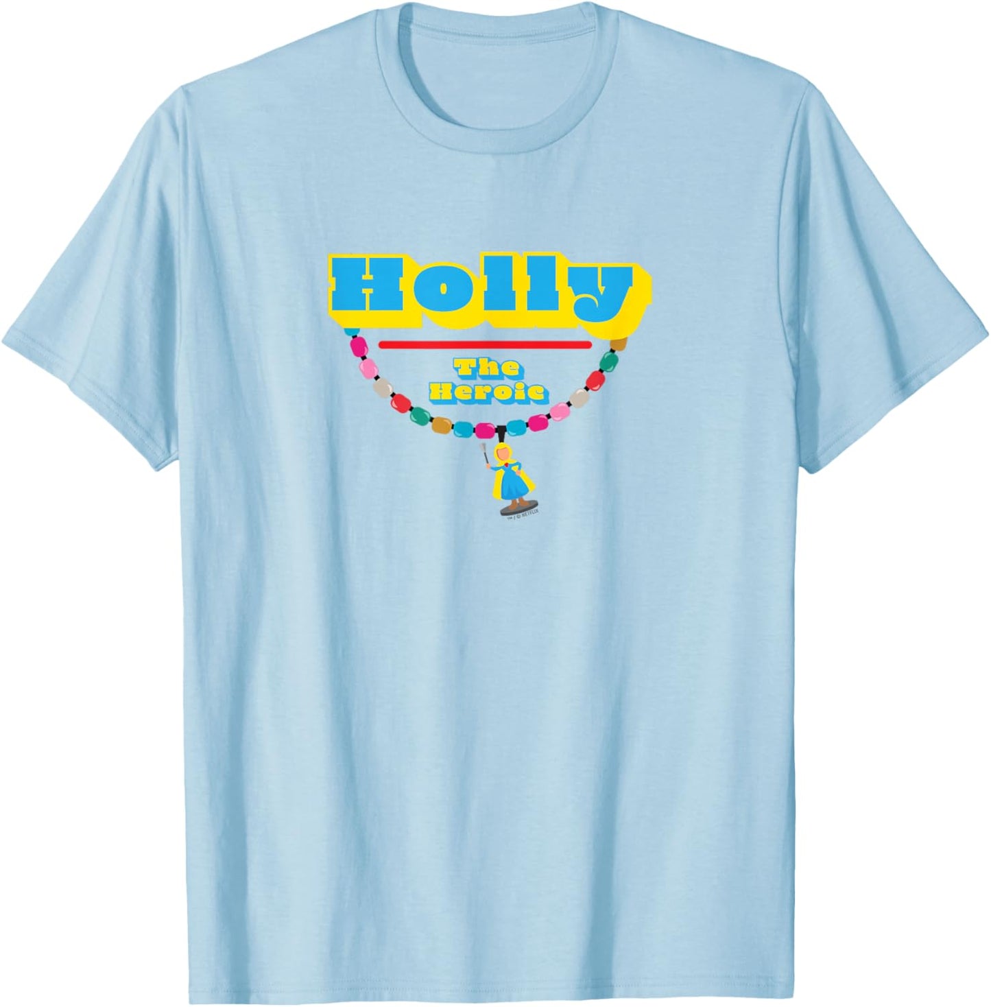 Stranger Things Holly Charm Officially Licensed T-Shirt - T-Shirt | Light Blue