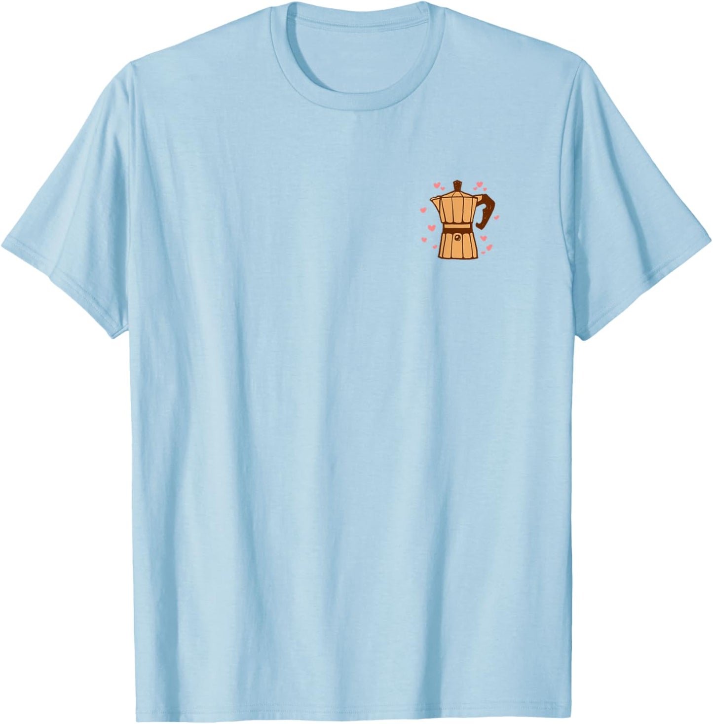 Kaffee Cafe Espressokocher Kaffeekanne Espresso Bialetti T-Shirt - T-Shirt | Light Blue