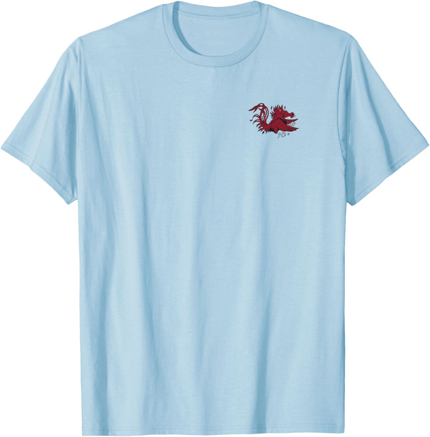 South Carolina Gamecocks Icon Front/Back White T-Shirt - T-Shirt | Light Blue