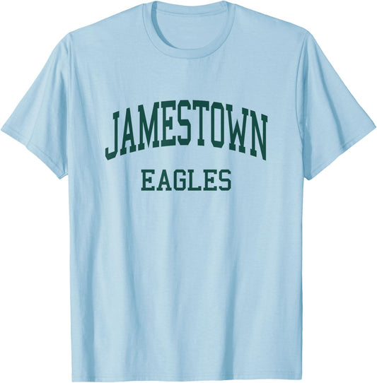 Jamestown High School HS Williamsburg VA Retro T-Shirt - T-Shirt | Light Blue