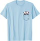Panda Lovers Cute Funny Baby Pandas In Pocket T-Shirt - T-Shirt | Light Blue