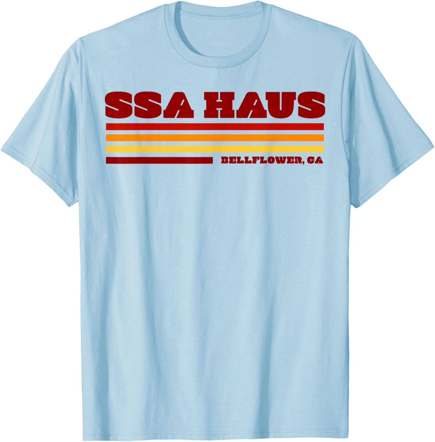 SSA House Retro Bellflower Lifestyle T-Shirt - T-Shirt | Light Blue