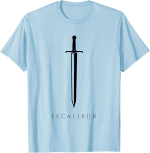 Excalibur The Legendary Sword in the Stone of King Arthur T-Shirt - T-Shirt | Light Blue