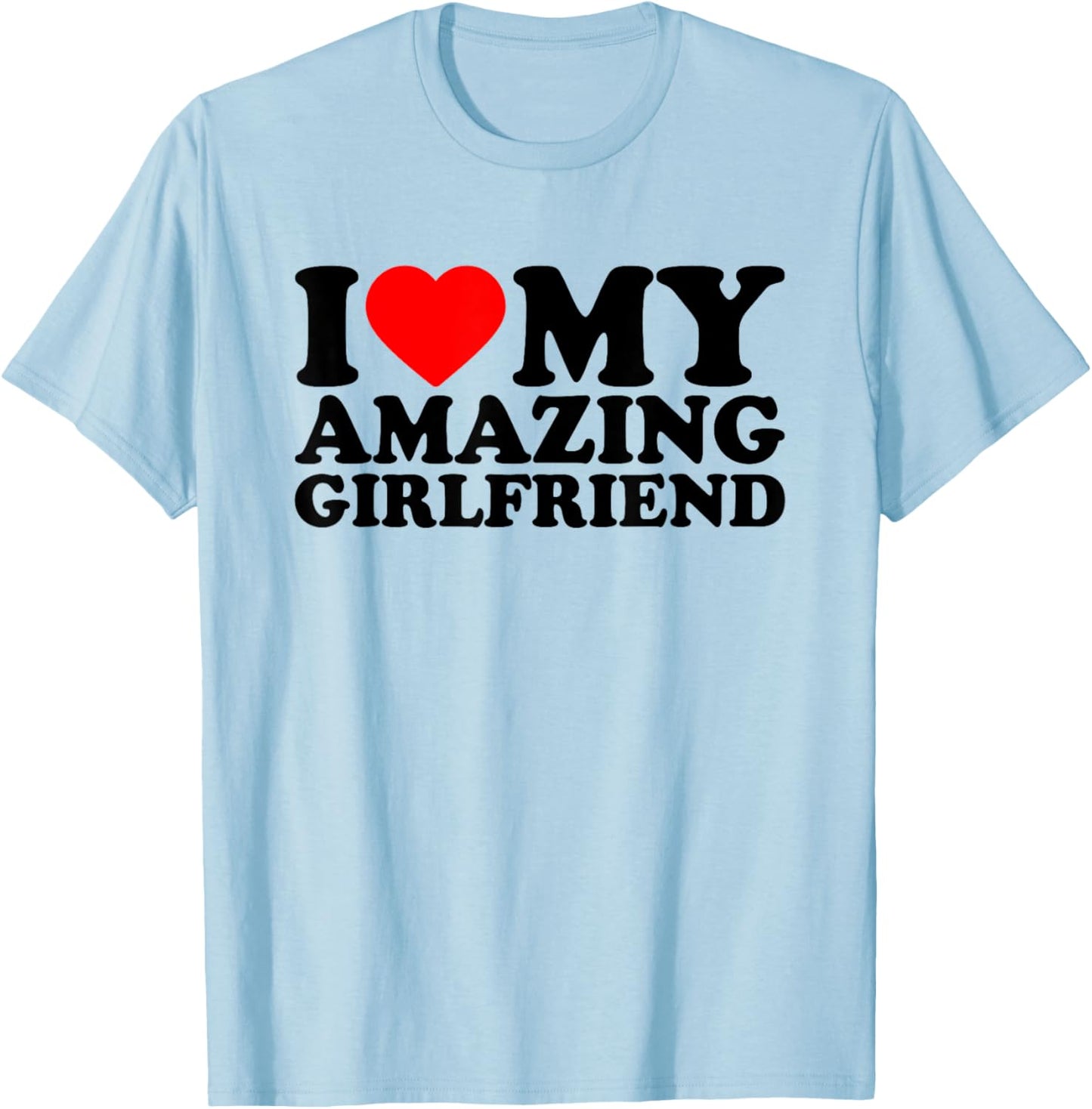 I Heart My GF Valentines Day T-Shirt - T-Shirt | Light Blue