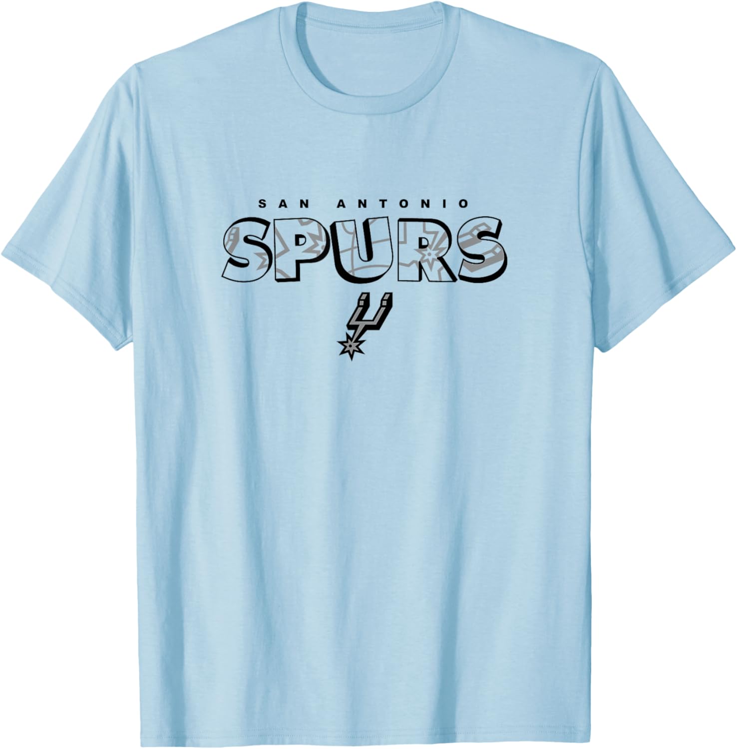 NBA - San Antonio Spurs Logo Knockout Blanc T-Shirt - T-Shirt | Light Blue