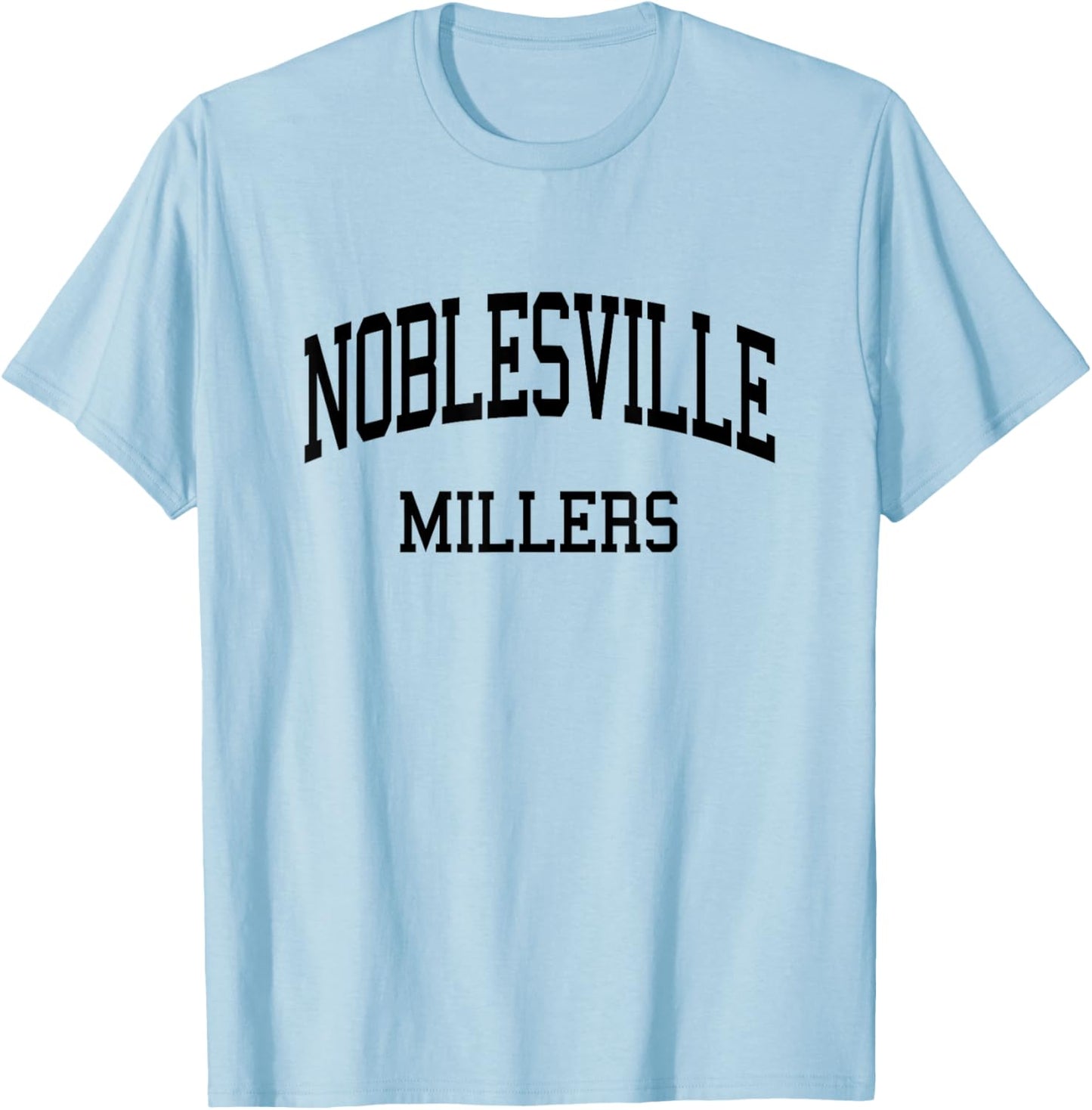 Noblesville High School HS Noblesville in Retro T-Shirt - T-Shirt | Light Blue