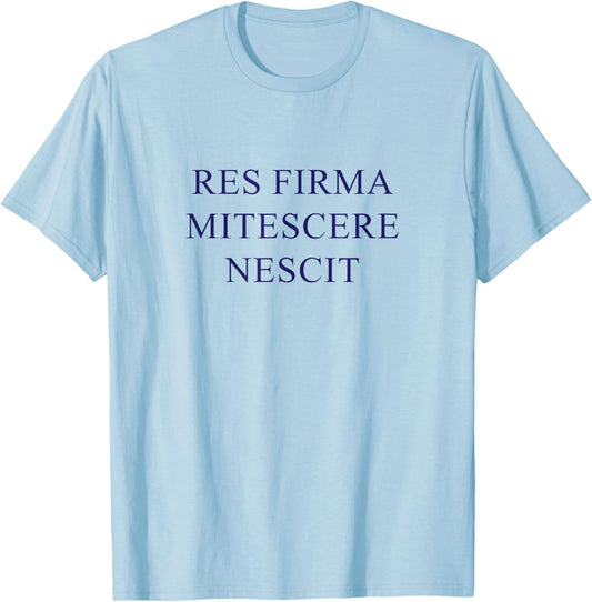 American Flyers "Res Firma Mitescere Nescit" T-Shirt - T-Shirt | Light Blue