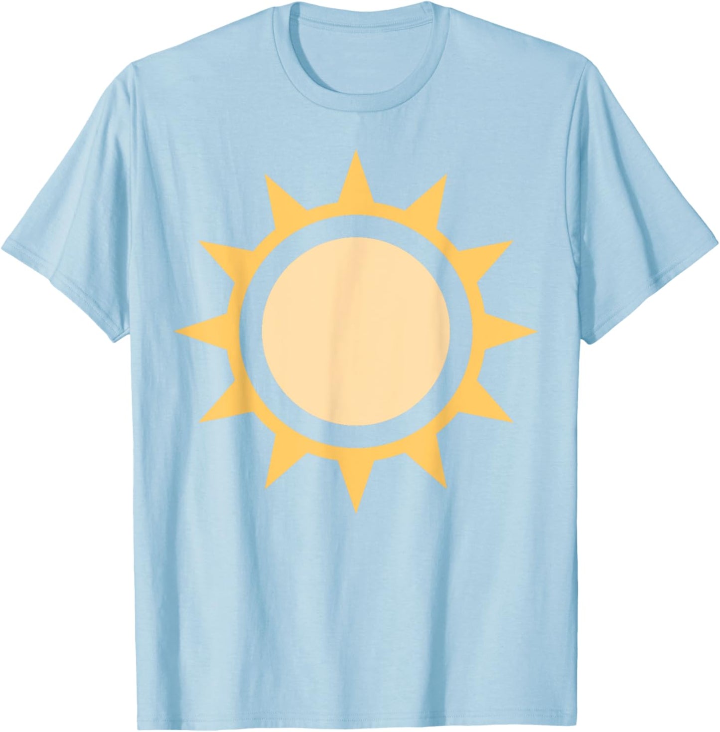 Sun Simple Sun Icon Design For Sunshine Summer Fun T-Shirt - T-Shirt | Light Blue