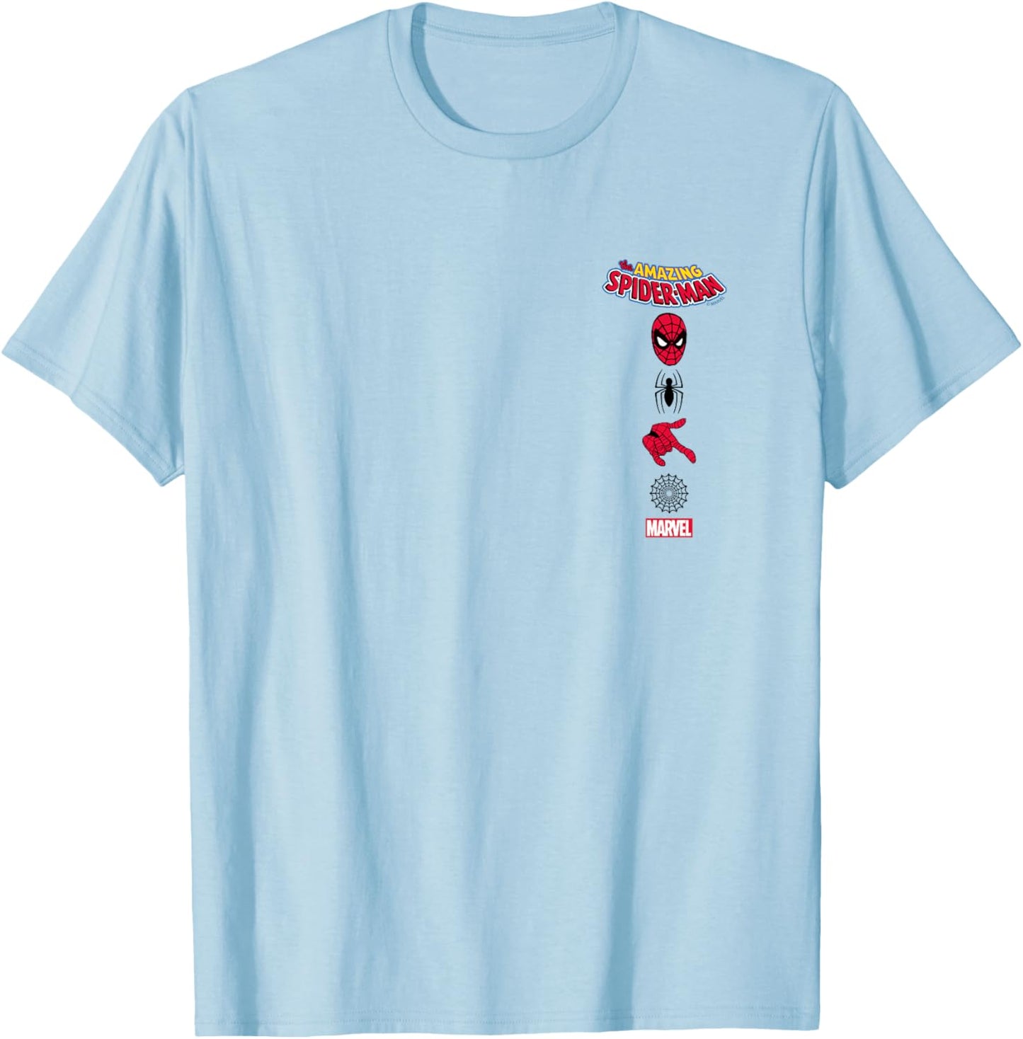 Spider-Man - Stacked Icons T-Shirt - T-Shirt | Light Blue