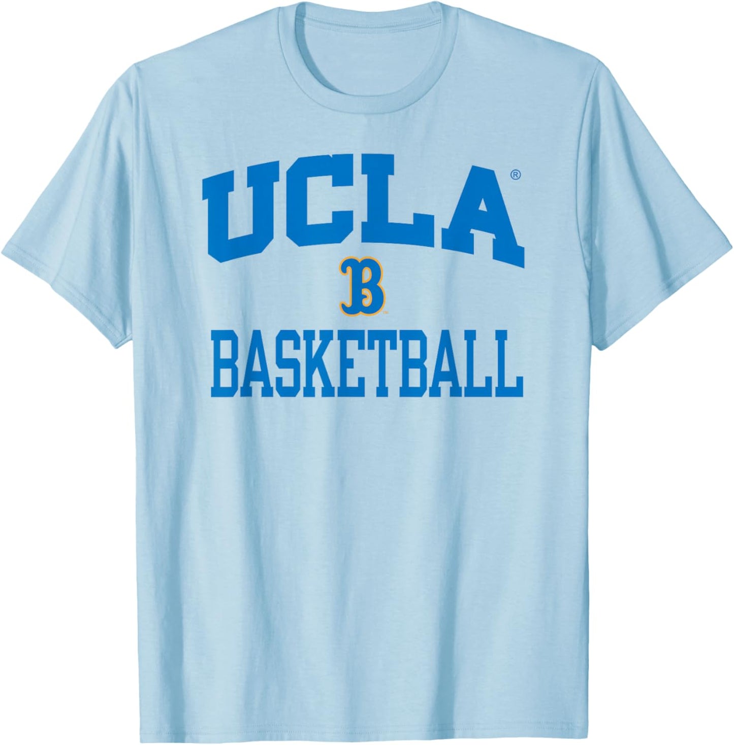 UCLA Bruins Basketball Arch White Officially Licensed T-Shirt - T-Shirt | Light Blue