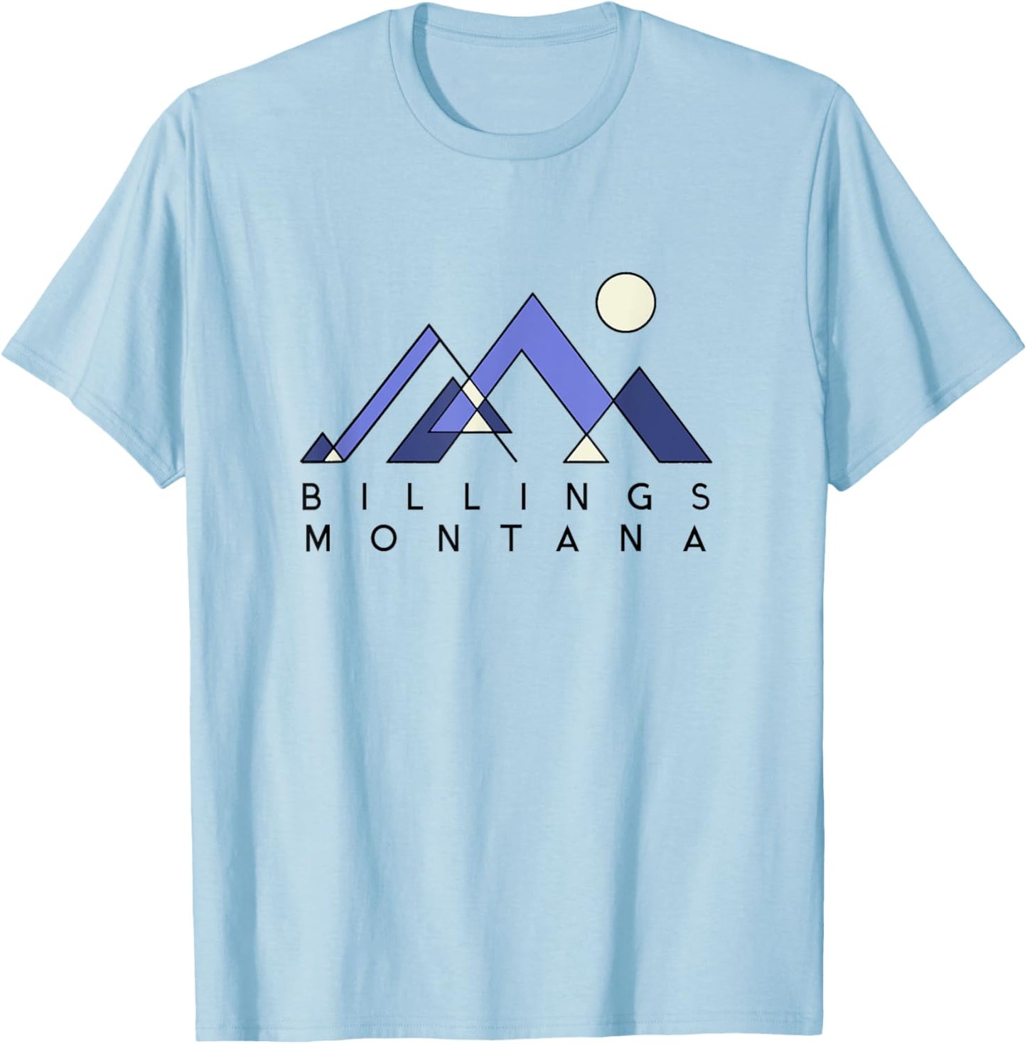 Billings Montana | Billings MT Abstract T-Shirt - T-Shirt | Light Blue
