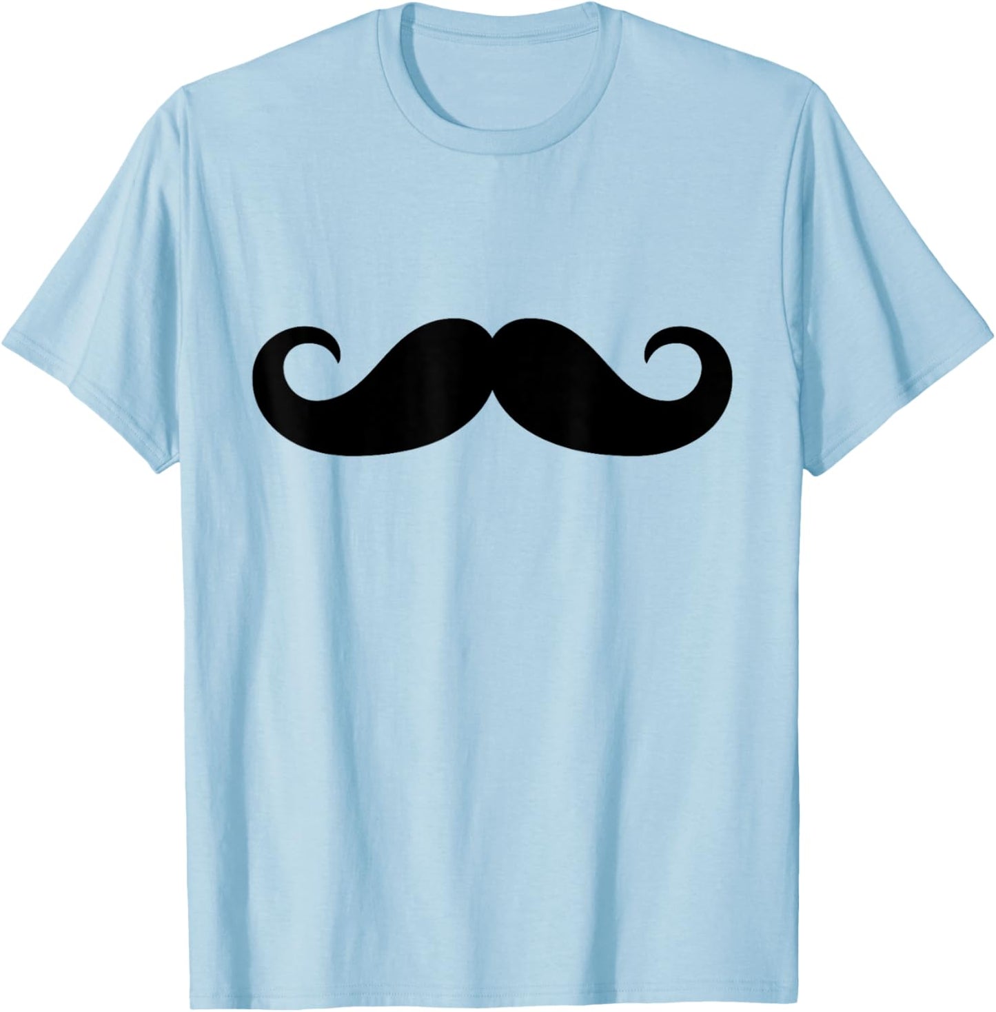Pink Mustache T-Shirt - T-Shirt | Light Blue
