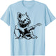 Dog Guitarist Guitar - Westie Dad Mom Women T-Shirt - T-Shirt | Light Blue