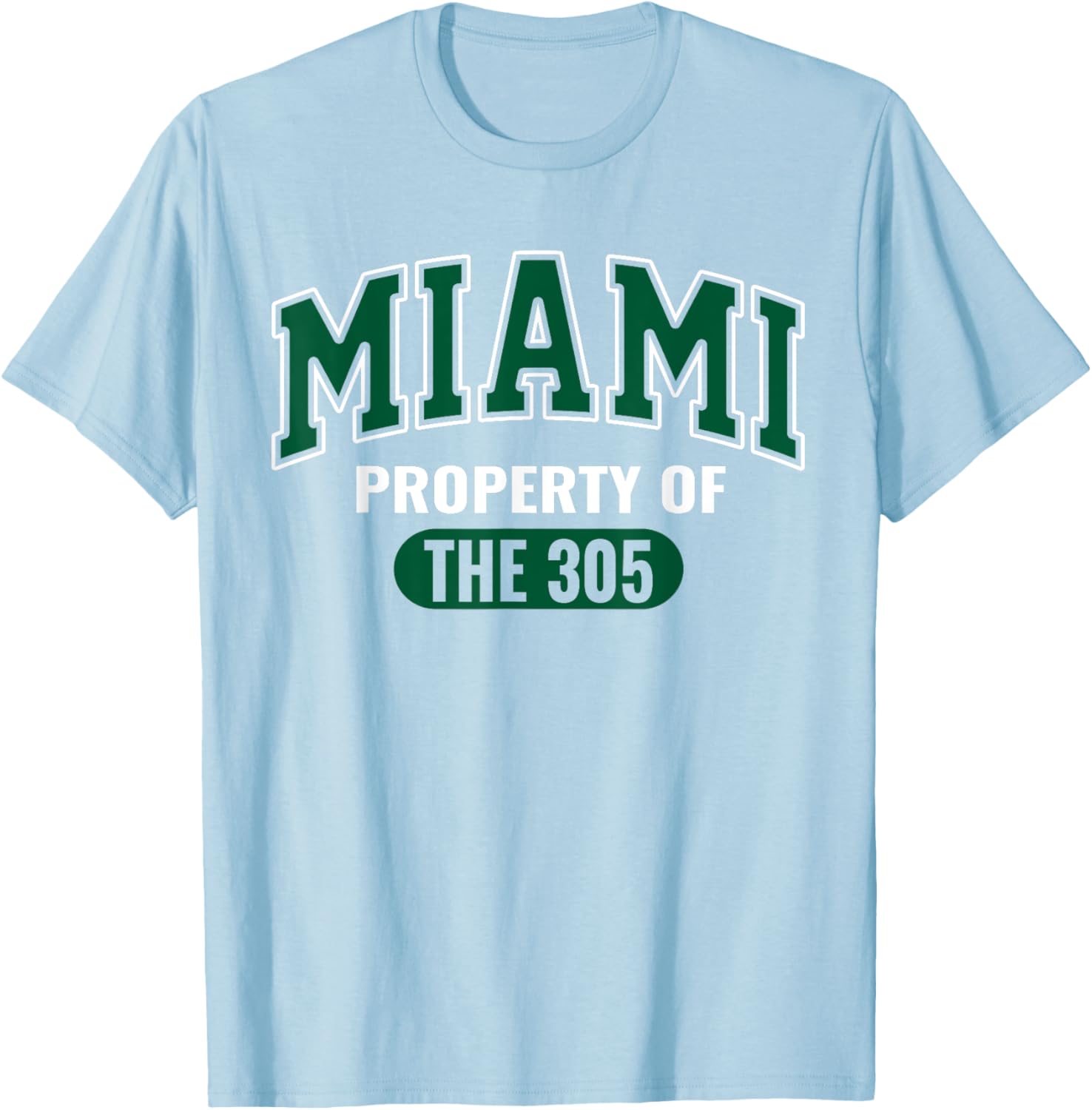 Miami 305 Clothing Iconic South Beach Urban Streetwear T-Shirt - T-Shirt | Light Blue