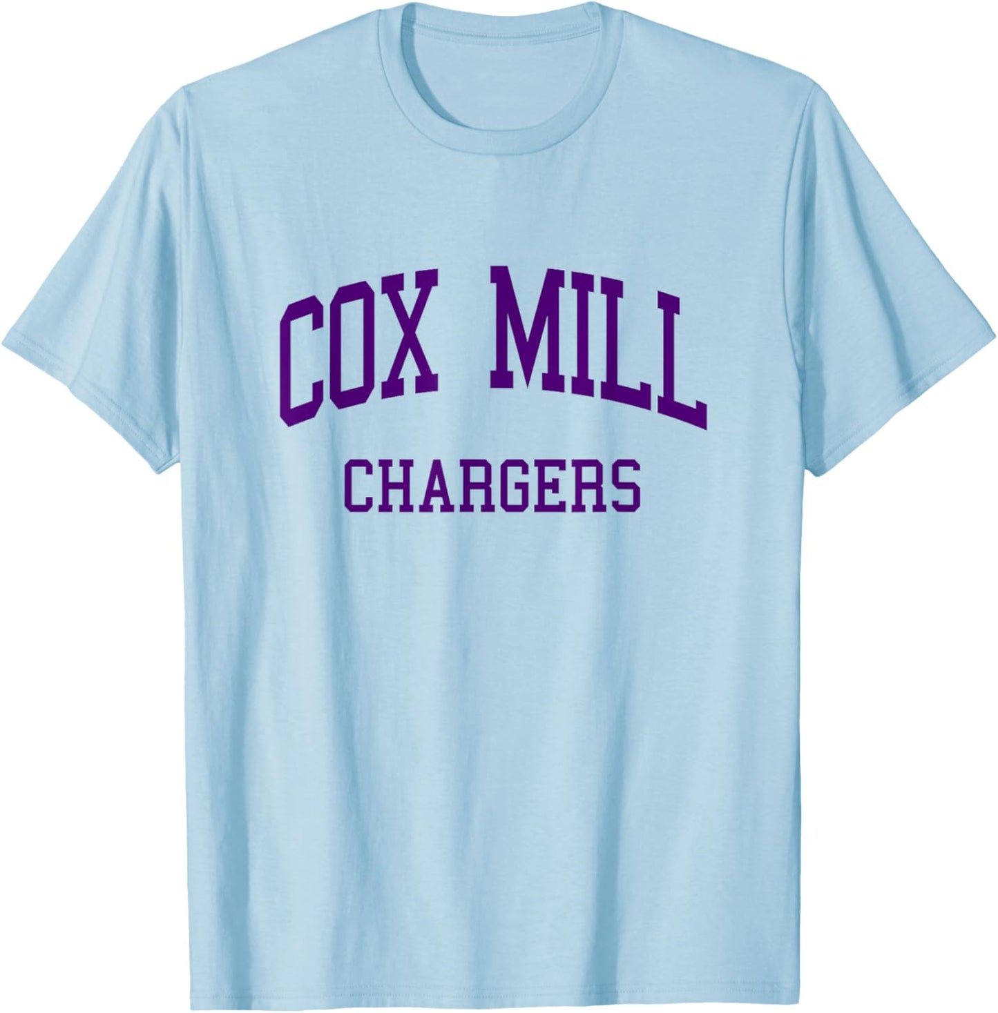 Cox Mill High School HS Concord NC Retro T-Shirt - T-Shirt | Light Blue