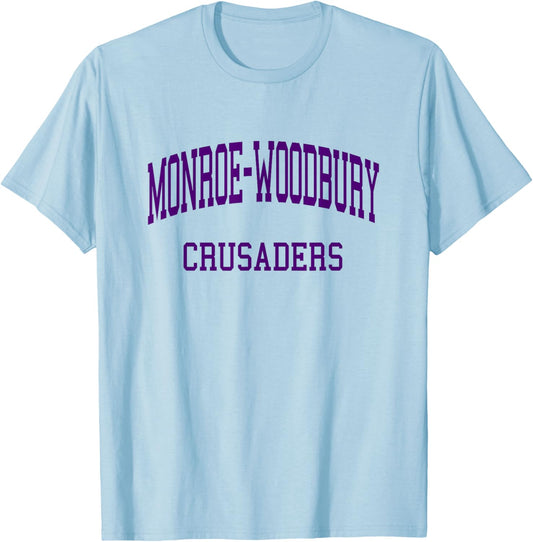 Monroe-Woodbury High School HS Central Valley NY Retro T-Shirt - T-Shirt | Light Blue